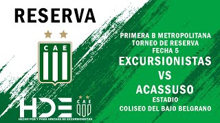 Excursionistas vs Acassuso  Fecha 5 [upl. by Htebizile]