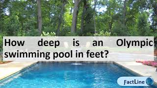 How deep is an Olympic swimming pool in feet [upl. by Aihsenrad186]