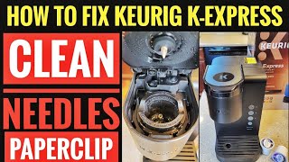 HOW TO FIX Keurig K Express Essentials K cup Coffee Maker Not Working REMOVE NEEDLES amp CLEAN [upl. by Huntingdon]