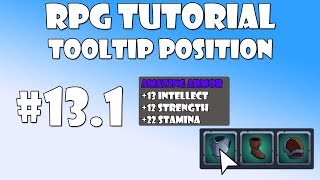 131 Unity RPG Tutorial  Tooltip position [upl. by Swanhildas]