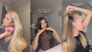 straight hair tiktoks 🤍  rose compilations [upl. by Mart]