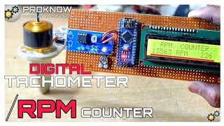 How to make Arduino Digital Tachometer  RPM Counter PROKNOW [upl. by Ametaf]