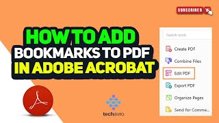 How to add bookmark in adobe acrobat 2024 [upl. by Dav692]