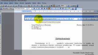 Korespondencja seryjna  Microsoft Office Word 2003mp4 [upl. by Wendie879]