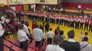 Glenville Tarblooders celebrate firstever state football championship [upl. by Nannahs]