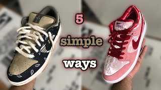 HOW TO LACE YOUR NIKE DUNK LOW 5 SIMPLE WAYS [upl. by De Witt930]