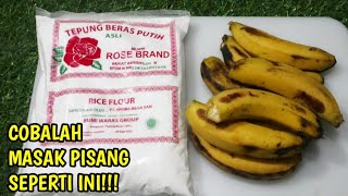 OLAHAN PISANG DAN TEPUNG BERAS DI OLAH JADI CEMILAN SUPER CREAMY [upl. by Nahij]