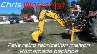 Pelle retro maison  Homemade backhoe Partie 1  1er essai  First run [upl. by Gualtiero]