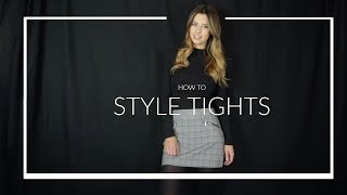 How To Style Tights  Tights Lookbook [upl. by Nnylrahc696]