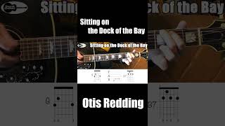 Sitting on the Dock of the Bay Otis Redding Guitar Chords Shorts [upl. by Arze524]