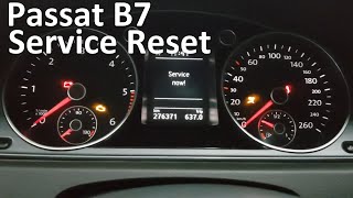 VW Passat B7 Service Reset [upl. by Naimed173]