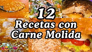 ✅12 RECETAS CON CARNE MOLIDA mihogardulcehogar carnemolidarecetas comidasrapidasyfacilesdehacer [upl. by Raleigh]