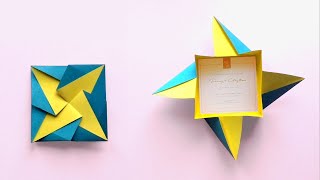 ORIGAMI Enveloppe Invitation DIY [upl. by Ethben512]