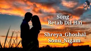 Betab Dil Hai  FULL LYRICS  Shreya Ghoshal  Sonu Nigam  Phir Milenge  Love Song  End Muzic [upl. by Naves]