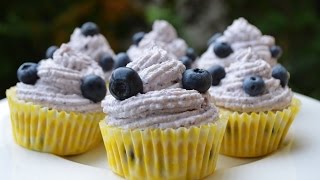 BLAUBEERCUPCAKES  PROTEIN BLAUBEER CUPCAKES  CUPCAKES BACKEN [upl. by Naryk]