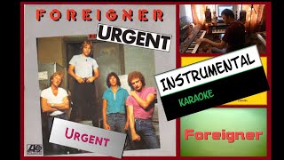 Urgent  Foreigner  Instrumental with lyrics subtitles HQ [upl. by Burgwell]