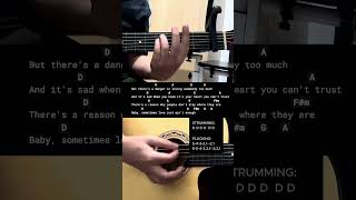 Sometimes Love Just Aint Enough  Patty Smyth  Easy Guitar Tutorial For Beginners CHORDS amp LYRICS [upl. by Wagshul]