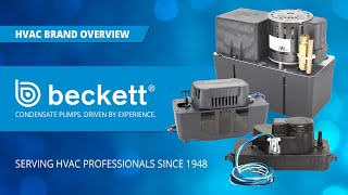 Beckett Corp  HVAC Condensate Pump Products Overview [upl. by Elleryt]