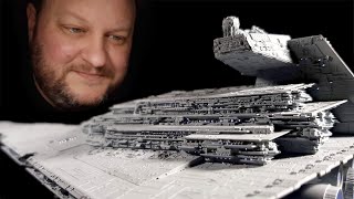 Timelapse  Building and lighting Bandais Star Destroyer model kit [upl. by Kuhlman]