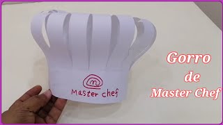 Como hacer una gorra de master chef  Diy Master Chef Cap [upl. by Wershba]