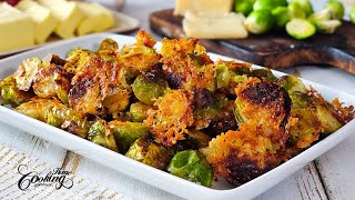 Roasted Parmesan Brussels Sprouts  The Best Roasted Brussels Sprouts Ever [upl. by Yob]