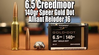 140gr Speer Gold Dot in 65 Creedmoor [upl. by Dnomsed]