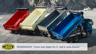 TRIGENIUS® threeway tipper from MEILLER for 3 and 4axle chassis 4KUHD [upl. by Pelage12]