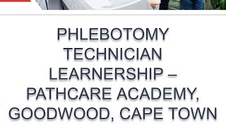 Pathcare Phlebotomy learnership program open  Application progress [upl. by Tal]