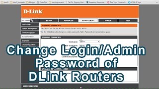 How to change login Password or Admin password on DLink routersDSL 2750U and other DLink Routers [upl. by Kcirrad]