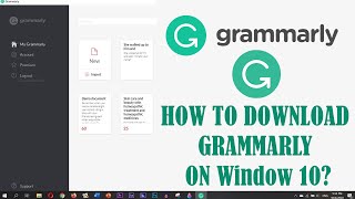 How to Download Free Grammarly in Window 10 Tutorial in UrduHindi  Lec 55 [upl. by Odlawso]