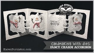 Cardmaking with Dies Fancy Charm Accordion [upl. by Pascale]