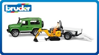 Bruder  00932 CAT Excavator w MB Low Loader Truck [upl. by Eetnahc]