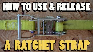 How To Undo amp Release a Ratchet Strap  Professional Load Securement amp Strapping Tips [upl. by Aicinet]