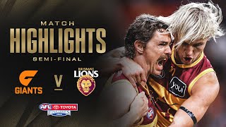 GWS Giants v Brisbane Lions Highlights  Semi Final 2024  AFL [upl. by Draillih930]