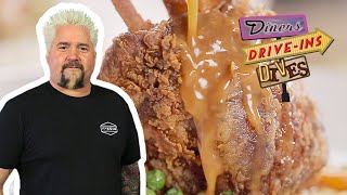 Guy Fieri Eat a Wagyu Dip amp FallOfftheBONE Pork  Diners DriveIns and Dives  Food Network [upl. by Alicirp]