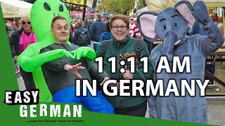 Why Germans Celebrate Carnival at 1111 am  Easy German 477 [upl. by Polash]