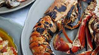 Langouste grillée comment cuire la langoustespiny lobster  طريقة طبخ جراد البحرفطور صيفي [upl. by Selina]