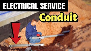 Electrical Service Conduit Installation  Underground Power From Transformer [upl. by Iggy]