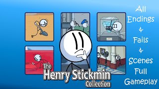 The Henry Stickmin Collection  All Scenes All Endings All fails Full Gameplay  Funnest Game Ever [upl. by Effie584]