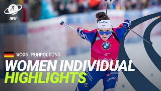 World Cup 2425 Ruhpolding Women Individual Highlights [upl. by Trant]