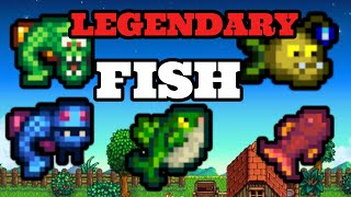 Catching All of The legendary Fish In Stardew Valley [upl. by Oironoh]