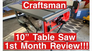 Craftsman 10” Table Saw 1 Month Review [upl. by Haela]