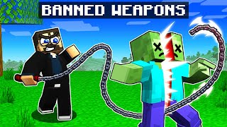 Using BANNED Weapons in Minecraft [upl. by Kaslik669]