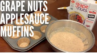 Grape Nut Applesauce Muffins [upl. by Arikat]