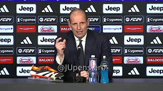 ALLEGRI post JuveSassuolo 30 conferenza stampa quotSul sorpasso allInter Vlahovic Chiesa Yildizquot [upl. by Hewie]