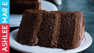 How to make the Perfect Chocolate cake  Rich dense moist cake recipe with Ganache Buttercream [upl. by Ellehsyt]