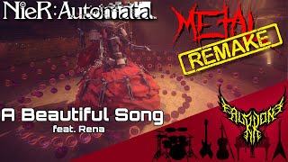 RE NieR Automata  A Beautiful Song feat Rena 【Intense Symphonic Metal Cover】 [upl. by Gelasias]