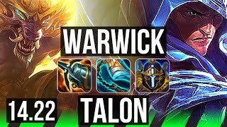 WARWICK vs TALON JGL  800 games  KR Diamond  1422 [upl. by Epperson]