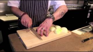 Shun Classic Chefs Knife Demonstration with Chris Consentino [upl. by Tebasile]