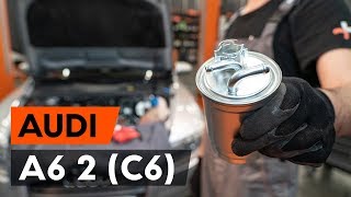 Wie AUDI A6 C6 Kraftstofffilter wechseln AUTODOC TUTORIAL [upl. by Sipple270]